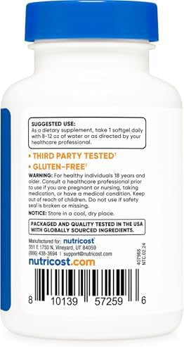 Nutricost Astaxanthin 12Mg Nongmo And Gluten 120 Softgels (4 Month Supply)