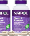 Natrol Sleep and Restore Capsules Calm Magnesium Glycinate Magnesium Sleep Aid With Gaba Melatonin 5Mg Botanical Blend 30 Day Supply 60 Count (Pack Of 2)