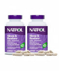 Natrol Sleep & Restore Capsules - Calm Magnesium Glycinate Magnesium Sleep Aid With Gaba Melatonin 5Mg Botanical Blend 30 Day Supply 60 Count (Pack Of 2)