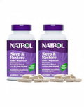 Natrol Sleep & Restore Capsules - Calm Magnesium Glycinate Magnesium Sleep Aid With Gaba Melatonin 5Mg Botanical Blend 30 Day Supply 60 Count (Pack Of 2)