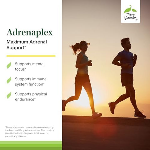 Terry Naturally Adrenaplex Adrenal Gland Function Supplement Glandular Support With Vitamins C & B6 Supports Healthy Adrenal Function Keep Out Of Reach Of Children 120 Capsules (Pack Of 2)