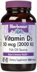 Bluebonnet Vitamin D3 2000 Iu Vegetable Capsules 100 Count (Pack Of 1)