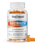 Natisland Electrolyte Gummies For Hydration Hydration Gummies For Kids & Seniors Adults With Potassium Magnesium Calcium Sodium Chloride For Runners And Endurance Sports Orange Flavor Vegan 60 Chews