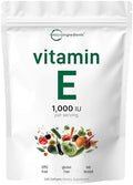 Micro Ingredients Vitamin E 1000 Iu (450 Mg) Per Serving 240 Softgels Daily Vitamin E Supplement 4Month Supply NonGmo Gluten