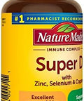 Nature Made Super Vitamin D Immune Complex, Vitamin D3, Selenium, Copper And Zinc Supplements For Immune Support, 70 Tablets, 70 Day Supply