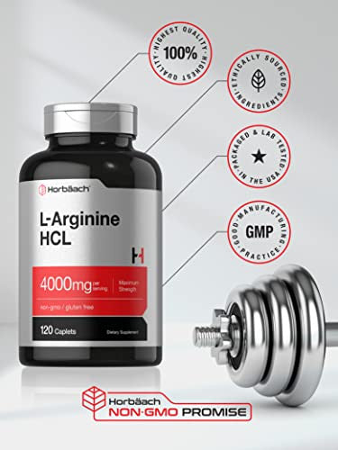 Horbaach L Arginine Hcl 120 Cap 4000Mg