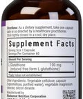 Bluebonnet Lglutathione 100 Mg Vitamin Capsules 60 Count White