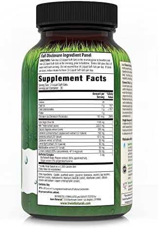 Irwin Naturals 2In1 Cleanse & Flush Weight Loss Support 60 Liquid Softgels Flushes Digestive Tract & Reduces Bloating 30 Total Servings