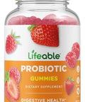 Lifeable Probiotic 2 Billion Cfu + B Complex Gummies Bundle Great Tasting Vitamin Supplement Gluten Gmo Chewable Gummy