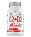 Dr. Boz K2+D3 Capsules 66 Servings Vitamin D3 K2 Supplement with BioPerine Bone and Heart Health Enhanced Absorption Quality Tested Made in the USA 5000iu (D3) 4000iu (K2) Self Care