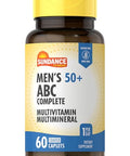 Sundance Men's 50+ Multivitamin Caplets with Vitamins A C E B6 B12 Multimineral Formula NonGMO and Gluten Free Supplement