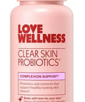 Love Wellness Clear Skin Probiotic Clear Up Hormonal Acne Pimples Redness & Pore Minimizer Skin Care With Zinc Bifidobacterium Longum & Chaste Tree Fruit Extract Acne Treatment 30 Count