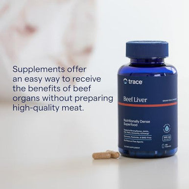 Trace Minerals Ancestral Beef Liver Capsules Bovine Liver) 30 Servings 3000Mg