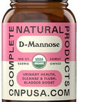 Complete Natural Products Organic D-Mannose Capsules - Pure D-Mannose Pills 100 Count For Uti, Bladder, & Urinary Tract Health