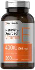 Horbaach Vitamin E Softgel Capsules 300 Count 400 Iu