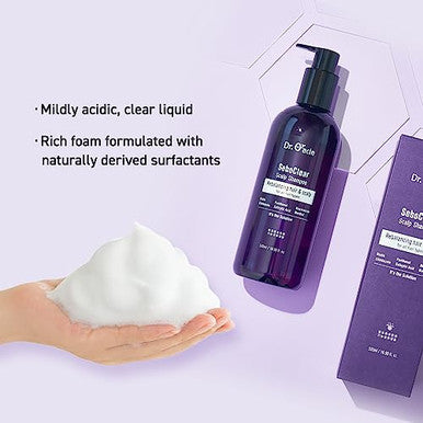 Dr.Oracle Seboclear Scalp Shampoo Rebalancing Hair And Scalp For All Hair Types. Biotin Panthenol Niacinamide Salicylic Acid Menthol.