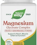 NatureS Way Magnesium Glycinate Complex Supports Heart Muscle Nerve Function Highly Absorbable 220 Mg Per 2Tablet Serving No Gluten Vegan 120 Tablets (Packaging May Vary)