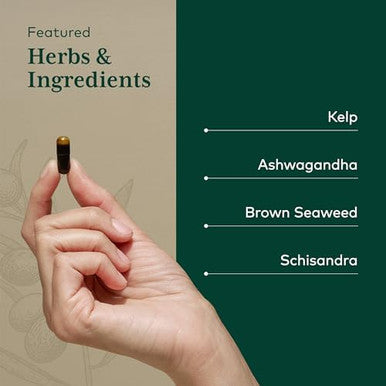 Gaia Herbs Pro Thyroid Formula Supports Cardiovascular & Metabolic Health With Ashwagandha Root Schisandra Berry Kelp & Brown Seaweed Vegan & Gluten 120 Liquid Phytocaps (60 Servings)