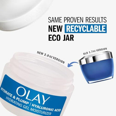 Olay Hyaluronic Acid Face Moisturizer Instant Hydration For Women Fragrance- - Dry Skin Solution Glowing Smoothing Plumping Re ing - Niacinamide Amino Peptides 1.7 Oz