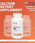 Rugby 600 mg Calcium Tablets Made with 10 mcg (400 IU) of Vitamin D3 Dietary Supplement 150 Tablets