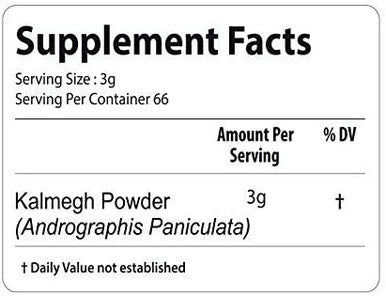 Andrographis Powder 454g 16Oz Andrographis Paniculata Bitter Herb Kalmegh Natural Liver Tonic Herbal Supplement Ayurvedic herb for Digest toxins Bixa Botanical