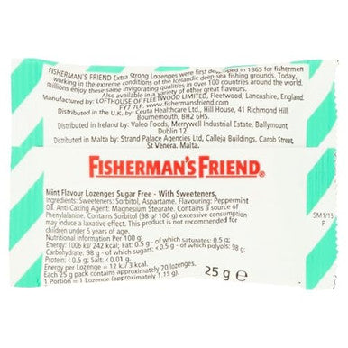 Fisherman'S Friend Sugar Free Mint Lozenges 25G Sachet (Pack Of 3)