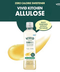 VIVID KITCHEN Keto Allulose Syrup ÃƒÂ¢Ã¢â€šÂ¬Ã¢â‚¬Å“ 12.8 fl oz | Allulose, Zero Calorie Sweetener with Clean Taste | 1:1 Sugar Substitute |Monk Fruit & Stevia Blend | Low Glycemic, Zero Net Carbs, Vegan, Gluten-Free, No Sugar Added ÃƒÂ¢Ã¢â€šÂ¬Ã¢â‚¬Å“ Ideal for Baking, Cooking, Drinks