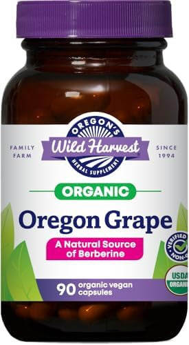 Oregon'S Wild Harvest Organic Oregon Grape Berberine Supplement 1140 Mg 90 Count