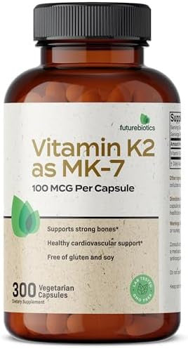 Futurebiotics Vitamin K2 As Mk7 100 Mcg Supports Strong Bones Nongmo 100 Vegetarian Capsules
