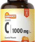 Sundance Chewable Vitamin C 1000Mg 90 Tablets Natural Orange Flavor Vegetarian Nongmo And Gluten Supplement