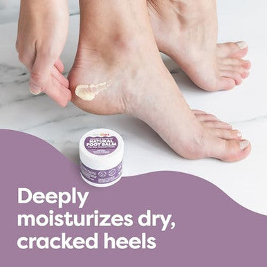 Zentoes Natural Foot Balm Hydrating Cream For Dry Cracked Heels & Feet Enriched With Coconut Tea Tree Jojoba & Vitamin E Oils Soothes & Softens Rough Skin 2Oz