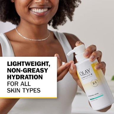 Olay Complete+ Hydrating Lotion Fragrance- 10.1 Fl Oz 3-In-1 Nourishing Face Moisturizer For All Skin Types With Vitamin B3 Vitamin E And Ceramides