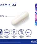 Pure Encapsulations Vitamin D3 400 IU 120 vcaps