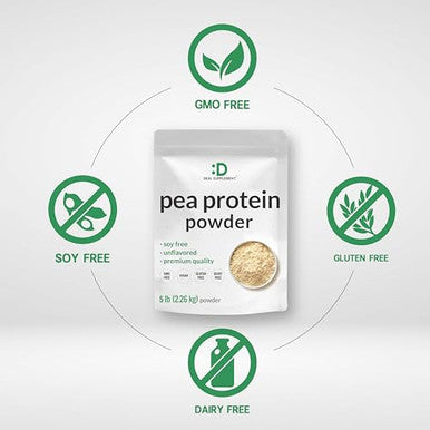 Deal Supplement Unflavored Pea Protein Powder 5Lbs 27G