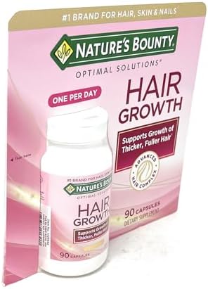 NatureS Bounty Hair Growth Supplement 1 Per Day Clinically Shown To Support Thicker Fuller Hair With Biotin Silicon and Arginine 90 Capsules