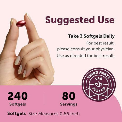 Micro Ingredients Ashwagandha for Women 600 mg Per Serving 240 Softgels 8in1 Ashwagandha Supplement with Magnesium Glycinate LTheanine Sea Moss Made with MCT Oil NonGMO Gluten Free