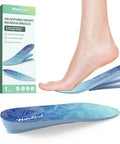 Welnove 3 Layers Adjustable Height Increase Insoles - Welnove 3/4 Length Heel Lifts Inserts For Women Men - Shoe Insoles For Leg Length Discrepancy Heel Pain Spurs Achilles Tendinitis (Size L 0.6-1 Inch)