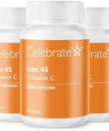 Celebrate Vitamins Iron Supplement With Vitamin C - 45Mg Iron, 60Mg Vitamin C, Bariatric Vitamins For Wls Patients, Vertical Sleeve & Gastric Bypass Surgery (90 Capsules)