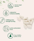 Micro Ingredients Glutathione 1000Mg 120 Veggie Capsules Extra Strength Reduced Glutathione Active Antioxidant Form Liver Health & Immune Support Supplement Non-Gmo Gluten Free Vegan