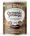 Four Sigmatic Organic Vegan Protein Powder 18G Plantbased Protein Per Serving Gluten Dairy Soy Nongmo With No Filler Ingredients 21.16Oz 15 Servings Sweet Vanilla