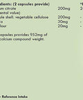G&G Vitamins Calcium Citrate - 200mg Elemental Calcium Citrate Per 2 Capsules - 120 Vegan Capsules