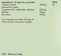 G&G Vitamins Calcium Citrate - 200mg Elemental Calcium Citrate Per 2 Capsules - 120 Vegan Capsules