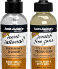 Aunt Jackie'S Braid + Twist Collection Scratch Zone & Scent-Sational With Witch Hazel Biotin And Honey 4 Fl Oz (2 Products)