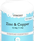 Vitacost Zinc and Copper 15 mg / 1 mg 100 Capsules
