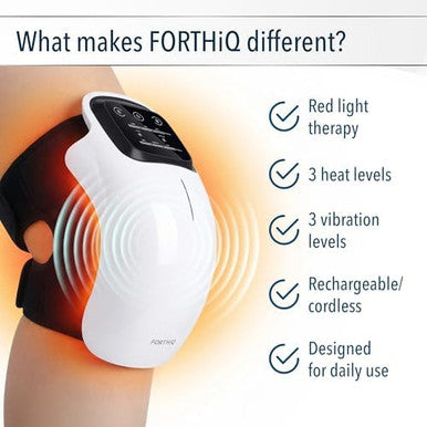 Forthiq Knee Massager Smart For Pain Relief With Heat And Red Light Therapy 2026 Updated Edition Relax Tight Muscles Ideal For Men & Women Fsa-Hsa Eligible