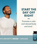 Host Defense Mycobenefits Mood Capsules Healthy Mind Support With Lion'S Mane Ltheanine & Ashwagandha Relaxing & Calming Supplement 60 Capsules (30 Servings)