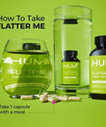 Hum Flatter Me Digestive Enzymes Bloating Supplement Fastacting Bloat Relief For Digestive Health & Debloating Multi Enzymebloat Pills Anti Bloat Pills Vegan 60 Servings