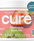Cure Hydration Plantbased Electrolyte Drink Mix No Added Sugar Fsahsa Dehydration Relief Powder Made With Coconut Water Nongmo Vegan 28 Servings Jar Berry Pomegranate