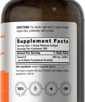 Horbaach Vitamin E 1000 IU Softgel Capsules 200 Count NonGMO Gluten Free Preservative Free Vitamin E Oil