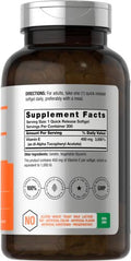 Horbaach Vitamin E Softgel Capsules 200 Count 1000 Iu